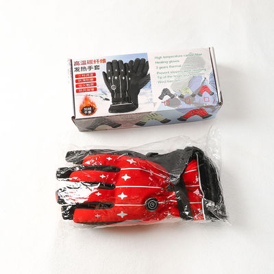 冬の屋外の乗馬4000mAh電池は冬の手袋の赤い熱くするミトンの女性を熱した