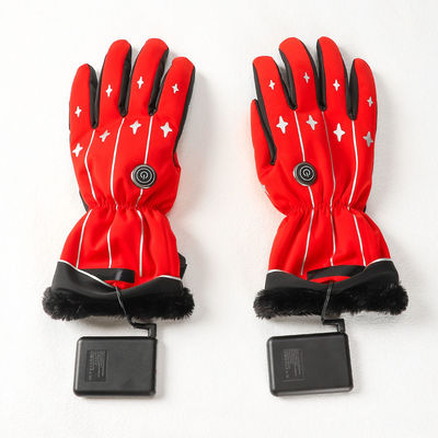 冬の屋外の乗馬4000mAh電池は冬の手袋の赤い熱くするミトンの女性を熱した