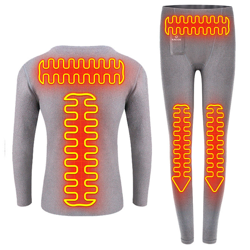 男性用 無線リモコン 電気暖房 ベース層 長袖Tシャツ 超柔らかい